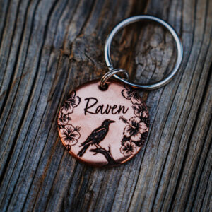 Raven Hibiscus Tag