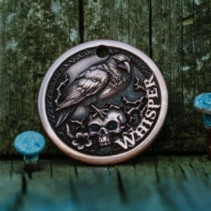 Raven Skull 3D Tag