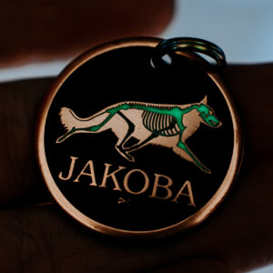 German Shepherd Skeleton Dog Tag